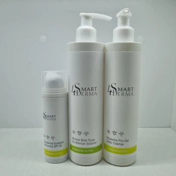 Smart 4 Derma Acnederm Active набор для жирной и проблемной кожи (трансдермальний санблок spf30 + тоник+ гель)