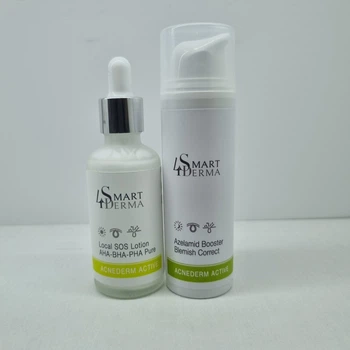 Smart 4 Derma Acnederm Active набор для жирной и проблемной кожи (Азелаиновый бустер + подсушивающий сос лосьон)