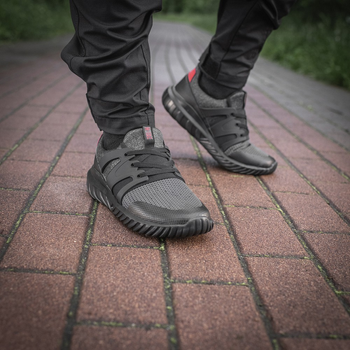 Чоловічі літні тактичні кросівки M-Tac розмір 45 (28,5 см) Чорний (Trainer Pro Vent Black/Grey)