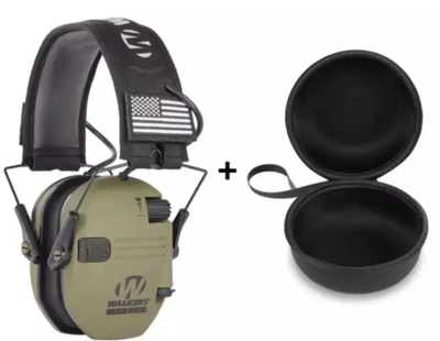 Активные защитные наушники для органов слуха Walkers Razor складные оголовье с металлической проволочной рамой динамическое подавление звуков Олива