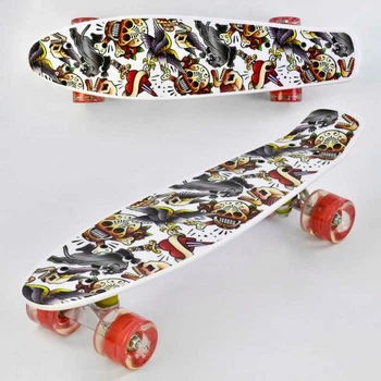 Скейт Р 14209 (8) Best Board, доска = 55см, колеса PU, светло, d = 6см