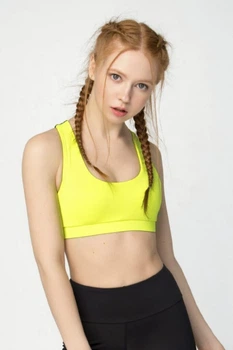 Жіночий спортивний топ Designed for Fitness Basic Lemon M жовтий/чорний