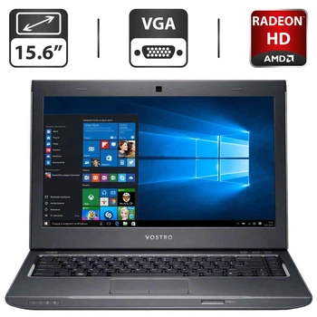 Ноутбук Dell Vostro 3560 / 15.6" (1366x768) TN / Intel Core i5-3230M (2 (4) ядра по 2.6 - 3.2 GHz) / 8 GB DDR3 / 750 GB HDD / AMD Radeon HD 7670M, 1 GB GDDR3, 128-bit / WebCam / DVD-ROM / VGA / Windows 10 Pro б/у
