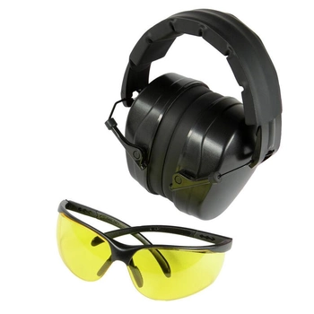 Стрілецькі пасивні навушники та окуляри Champion Eyes and Ears Combo Ear Muffs and Safety Glasses 4062 Чорний