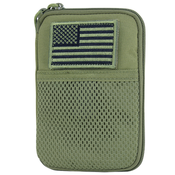 Подсумок для утилит молле Condor Pocket Pouch with US Flag Patch MA16 Олива (Olive)