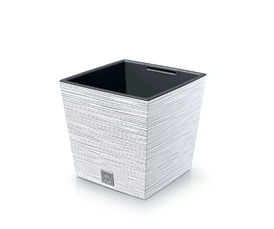 Кашпо із вкладишем 24х24х23,5 см квадратне 10 л Prosperplast Furu Square DFS240-S449