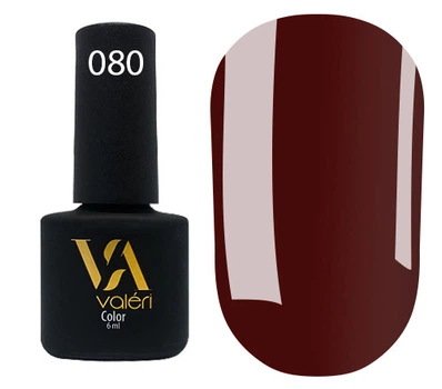 Гель-лак Valeri Color 080 Бордово-красный 6 мл