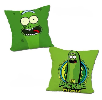 Подушка Огурчик Рик и Морти Rick and Morty двухсторонняя 40х40 см (p0214)
