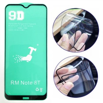 Защитное гибкое стекло для Xiaomi Redmi Note 8T Черная рамка 9H Ceramics