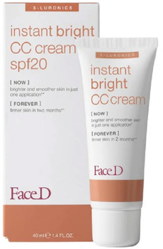 FaceD Instant Bright Krem CC Spf20 Średni 40 ml (8057741880172)