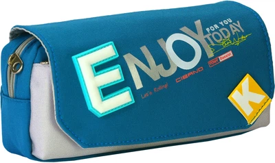 Пенал Cool For School 2 відділення з кишенею Блакитний (CF6920-blue)