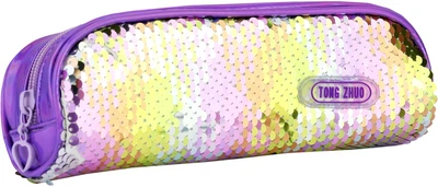 Пенал Cool For School 2 отделения с пайетками Фиолетовый (CF6490-purple)