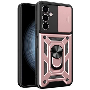 Чехол с защитой камеры Deexe Armor Shield для Samsung Galaxy A24 (A245) - Rose Gold