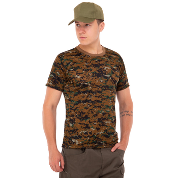 Летняя футболка мужская тактическая Jian 9184 размер 3XL (54-56) Камуфляж Surpat