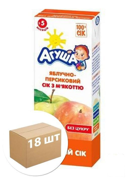 Сік Агуша яблучно-персиковий (з м'якоттю) 18х0,2 л (88932)