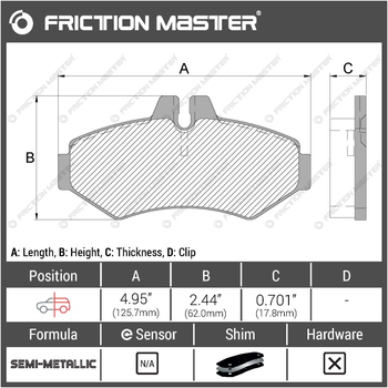 Тормозные колодки Friction Master MKD928 (MERCEDES-BENZ, VW)