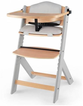 Стульчик для кормления Kinderkraft Enock с подушкой Natural Gray