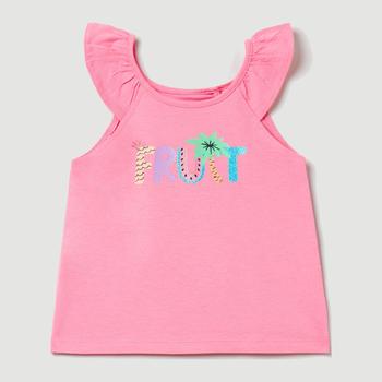 Koszulka na ramiączkach dziecięca dla dziewczynki OVS 1804182 104 cm Różowa (8056781107942)