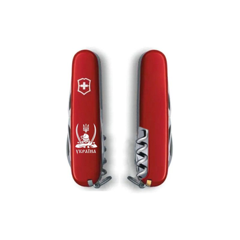 Нож Victorinox Spartan Ukraine Red "Козак з Шаблями" (1.3603_T1110u)