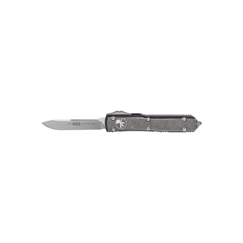 Нож Microtech Ultratech Drop Point Stonewash Distressed Black (121-10DBK)