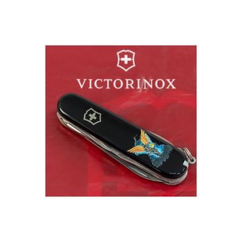 Нож Victorinox Huntsman Ukraine Black "Янгол ЗСУ" (1.3713.3_T1061u)