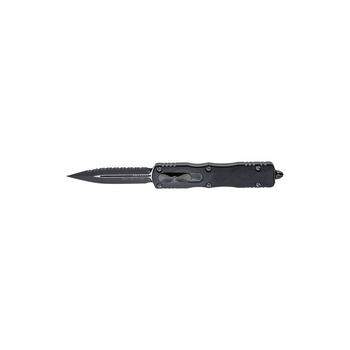 Нож Microtech Dirac Delta Double Edge Black Blade FS Serrator (227-3T)