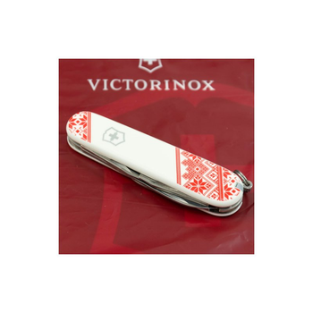 Ніж Victorinox Climber Ukraine Red "Вишиванка" (1.3703.7_T0051r)