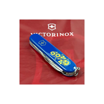 Нож Victorinox Spartan Ukraine Blue "Квіти" (1.3603.2_T1050u)