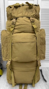 Великий тактичний армійський рюкзак 100 л Койот