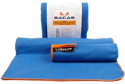 Комплект супер-рушників BACAB Fast Dry з мікрофібри для спорту та туризму 150x80 см + 100х50 см Blue