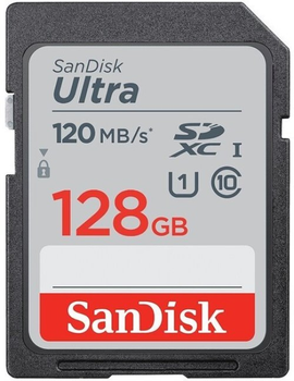 Карта памяти SanDisk SD Ultra 128GB C10/UHS-I/U1/V10