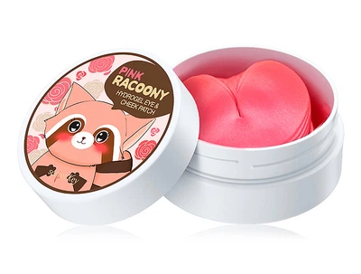 Гидрогелевые патчи под глаза и для щек с розой Secret Key Pink Racoony Hydrogel Eye & Cheek Patch, 60шт (8809305998751)