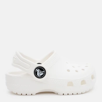 Детские кроксы-сабо для девочки Crocs Classic Clog T 206990-100 24-25 Whi (1914487330224_0000000055642)