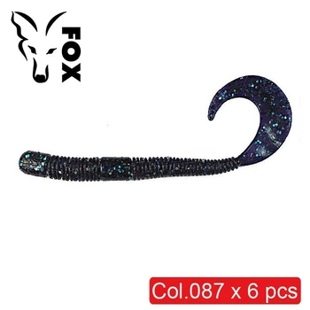 Силиконовый червь Fox 10см Crawler #087 (june bug) (съедобный, 6шт)