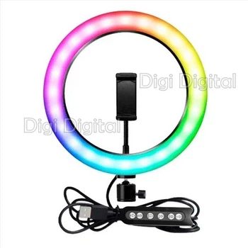 Кольцевая цветная LED RGB лампа MJ26 D=26см Селфи кольцо Ring Fill Light