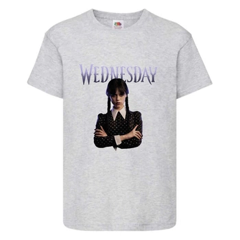 Футболка дитяча Wednesday 011 сіра (WDY gry 011) 152 см