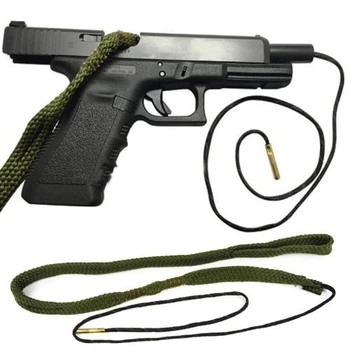 Протяжка-шнур для чищення стовбура 38, 357, 380 калібру KRN 9мм змійка для чищення зброї G03