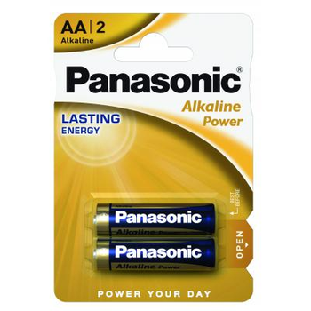 Батарейка АА LR06 PANASONIC Alkaline Power (Bronze) щелочная, 2 шт.