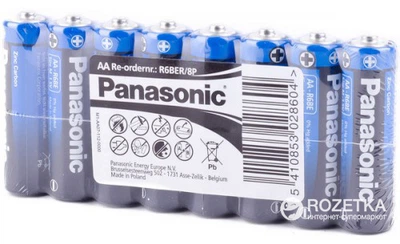 Батарейка AA LR06 солевая PANASONIC General Purpose пленка 8 шт