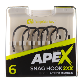 Гачок короповий RidgeMonkey Ape-X Snag Hook 2XX Barbed size,9168.01.73