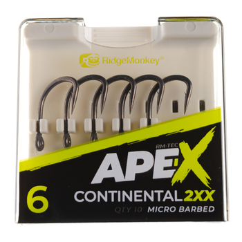 Гачок короповий RidgeMonkey Ape-X Continental 2XX Barbed siz,9168.01.75