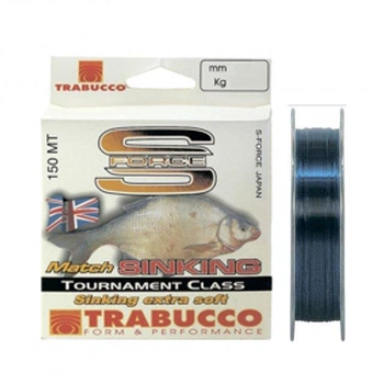 Леска Trabucco S-Force Match Sinking 150mt. 0.25mm (тонущая) 8,44кг,053-00-250