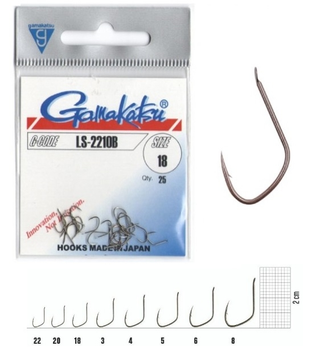 Гачок GAMAKATSU LS-2210B (BROWN) №18 25шт,34142