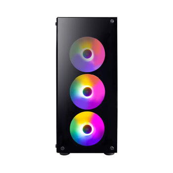 Корпус 1stPlayer V3-B-4F1 Black без БР