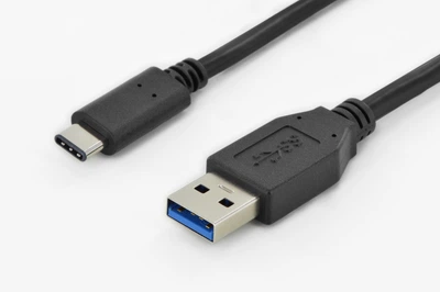 Кабель ASSMANN USB 3.0 (AM/Type-C) 1.0m, чорний