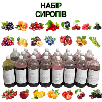 Дегустационный Набор Сироп Evaов, 22 вкуса по 1 кг