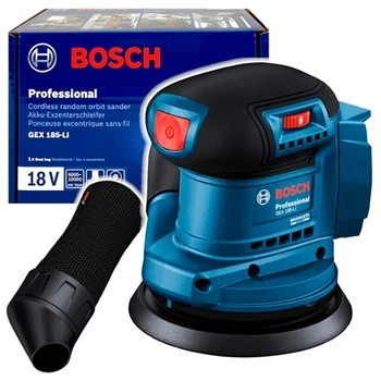 Аккумуляторная эксцентриковая шлифмашина Bosch Professional GEX 185-LI, без акб (06013A5020)