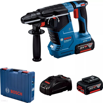 Аккумуляторный перфоратор Bosch GBH 187-LI Professional, 2 акб 5 Ah, з/у, быстрозажиной патрон, в кейсе (0611923121)