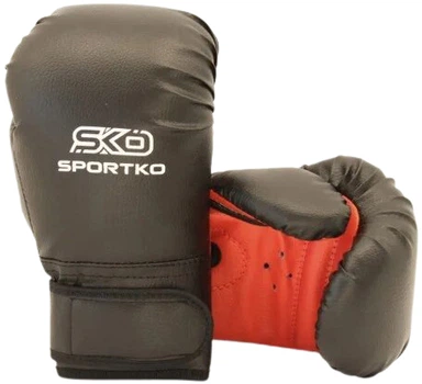 Боксерские перчатки Sportko Детские 6 OZ 6-8 лет Черные (SP-7186OZPD2)