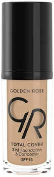 Тональний крем-коректор - Golden Rose Total Cover 2in1 Foundation & Concealer 06 (30ml) (972177-1238866-2)